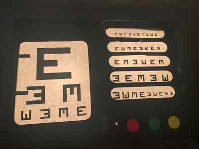 Vintage  Optical Vision  Visual Acuity Chart Eye Chart  Light Box