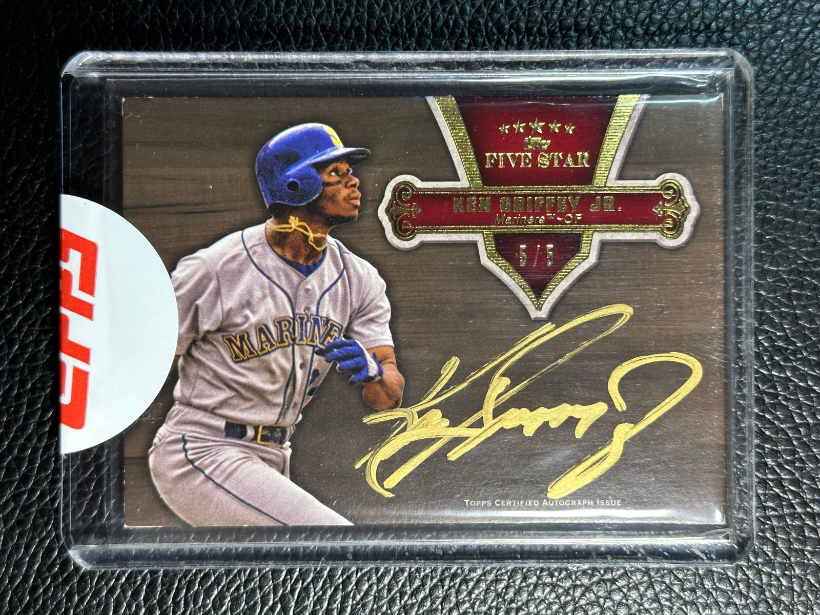 2012 Topps Five Star Gold Signatures Ken Griffey Jr 5/5 Auto Autograph