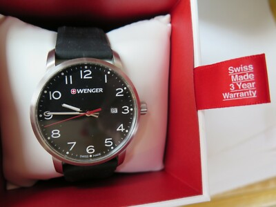 Wenger Women's Watch Avenue Quartz Black Dial Silicone Rubber Strap 01.1641.101