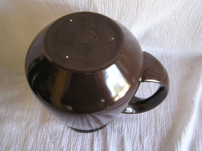 Vintage Franciscan Madeira US Green Tan Brown Water Juice Sangria Pitcher Carafe