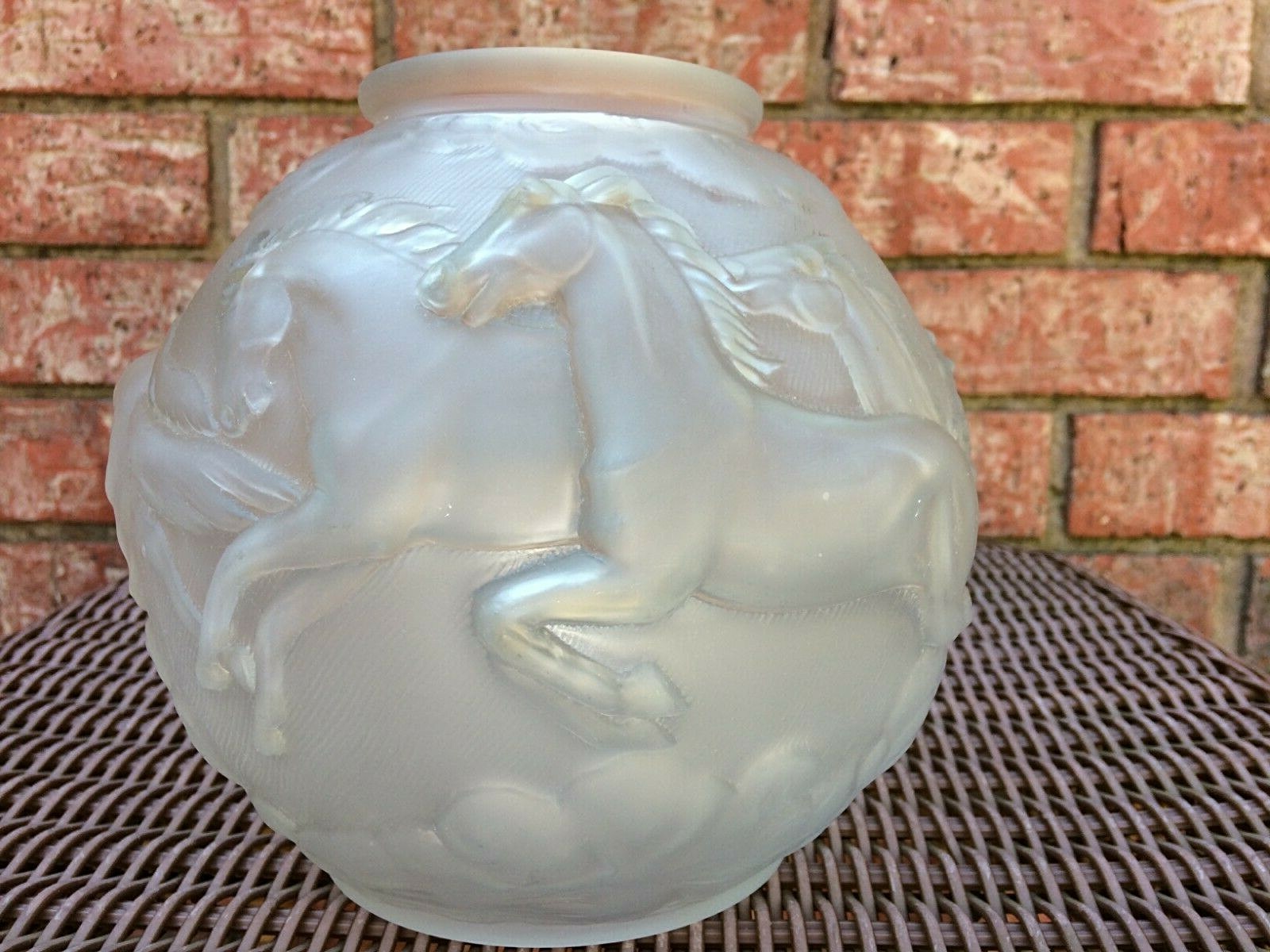 STAMPEDING HORSE VASE MADE IN CZECHOSLOVAKIA  CIRCA 1920'S MARKED MINT CONDITION
