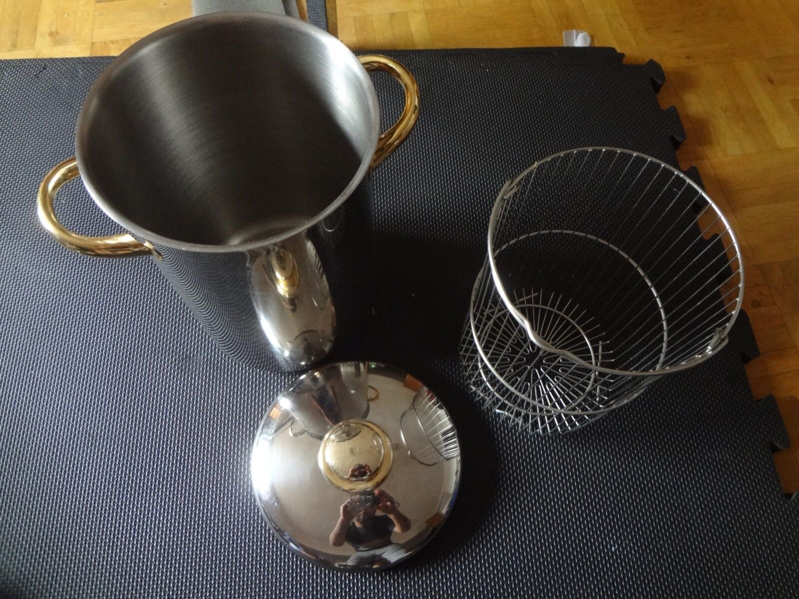 Kartoffel Gemüse Spargeltopf  Edelstahl mit Siebeinsatz deckel topf kochen chrom