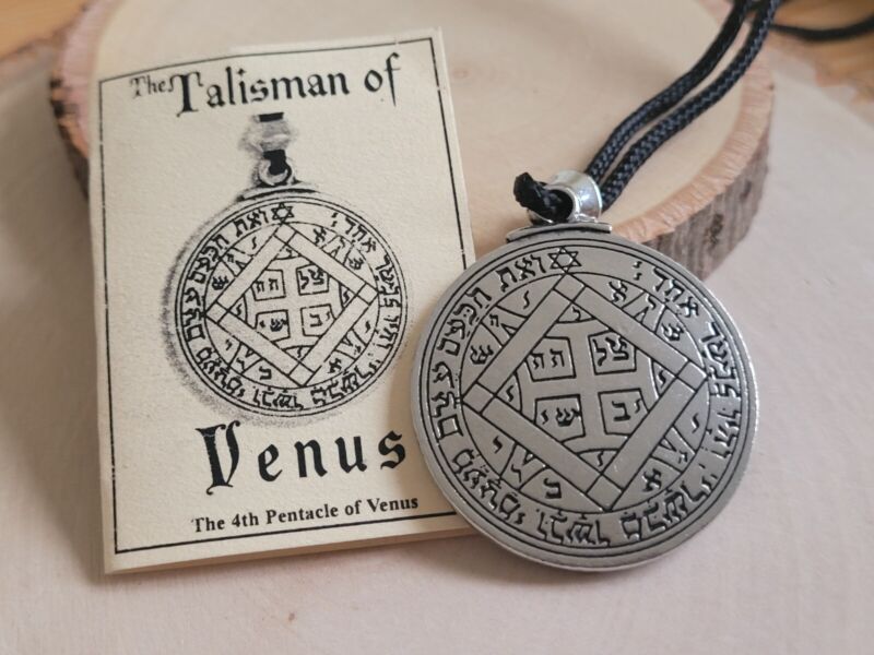 Talisman of Venus Love Pentacle Solomon Seal Magic 1.5" Pendant Amulet Necklace