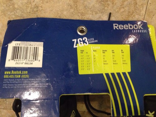 Reebok ZG3 Zack Greer Lacrosse Gloves 8