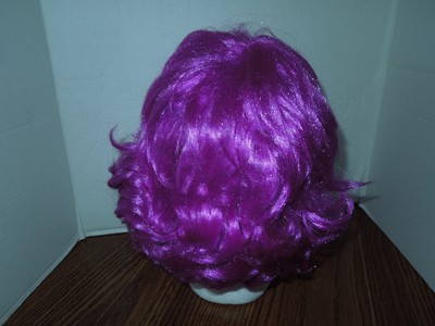 Costume Wig Purple Short Hair Flips up at bottom of Hair One Size Great Wig!