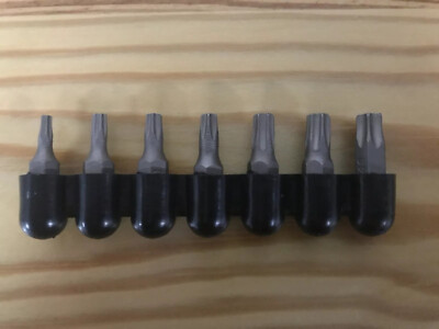 NEW 7 Piece Torx Insert 1'' Bit Set w/Holder includes T10 T15 T20 T25 T27 T30 T40