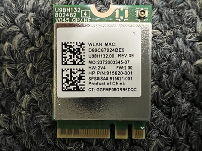 Genuine HP 24-F0066 24'' AIO PC  Wireless Card 915620-001 915621-001 U98H132.00