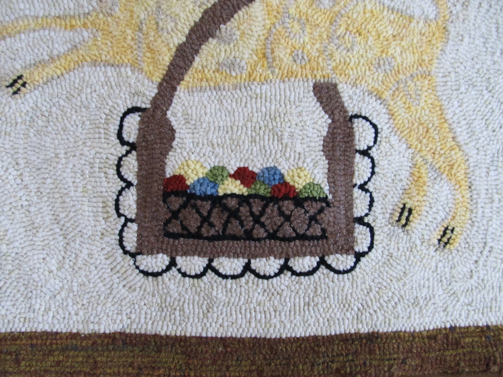 HAND HOOKED ALL WOOL RUG  (THE GILBERT RABBIT)