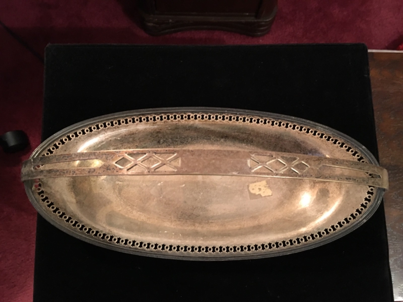 antique genuine silver platter