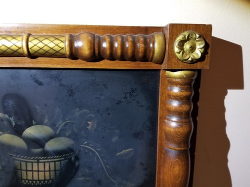 58585  LAMBERT HITCHCOCK Stenciled Maple Mirror