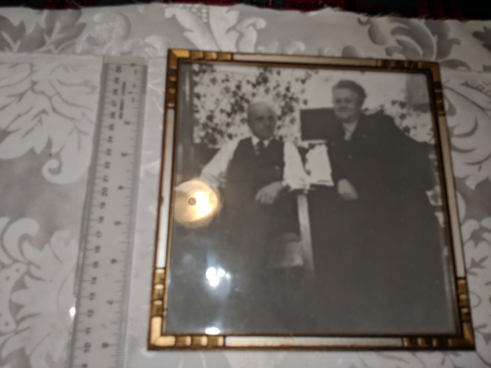 Vintage Photo Picture Black White Old Couple