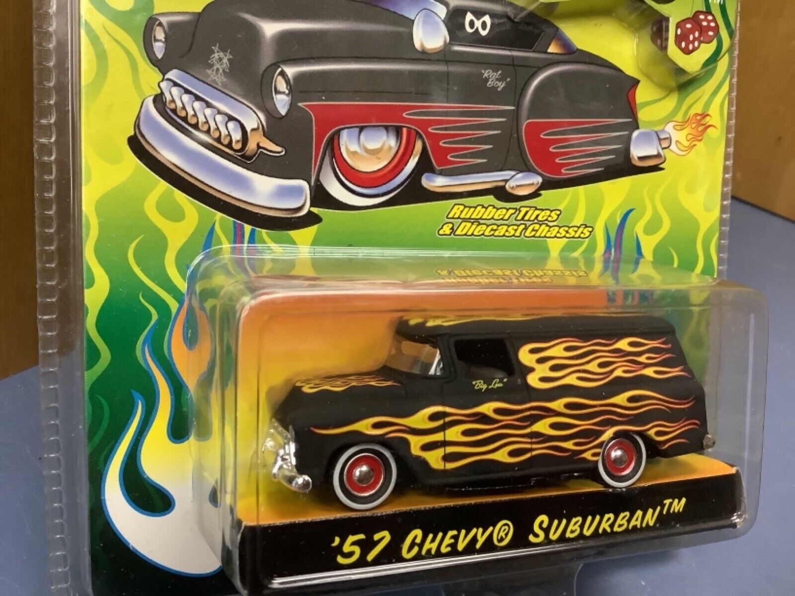 2003 Jada Toys Road Rats 57 Chevy Suburban panel truck black 2003 Jada Toys Road Rats 57 Chevy Suburban panel truck black