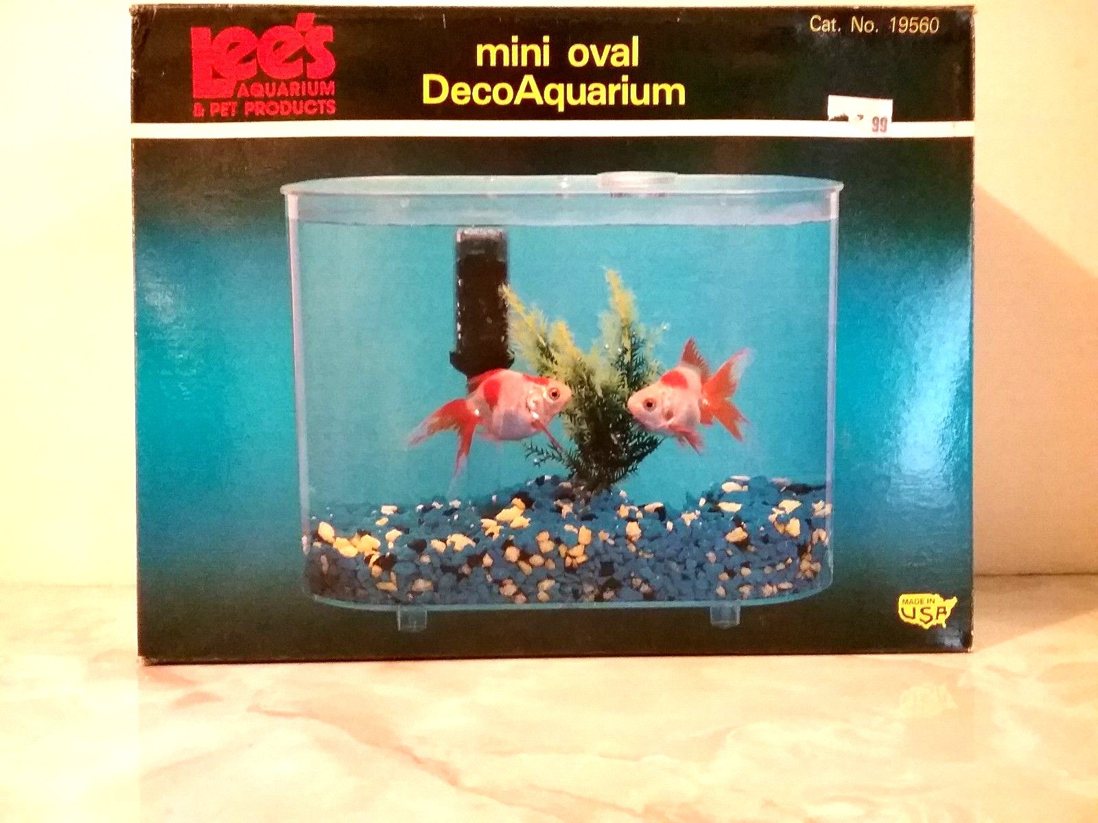 Oval Transparent  Mini Fish Tank DecoAquarium