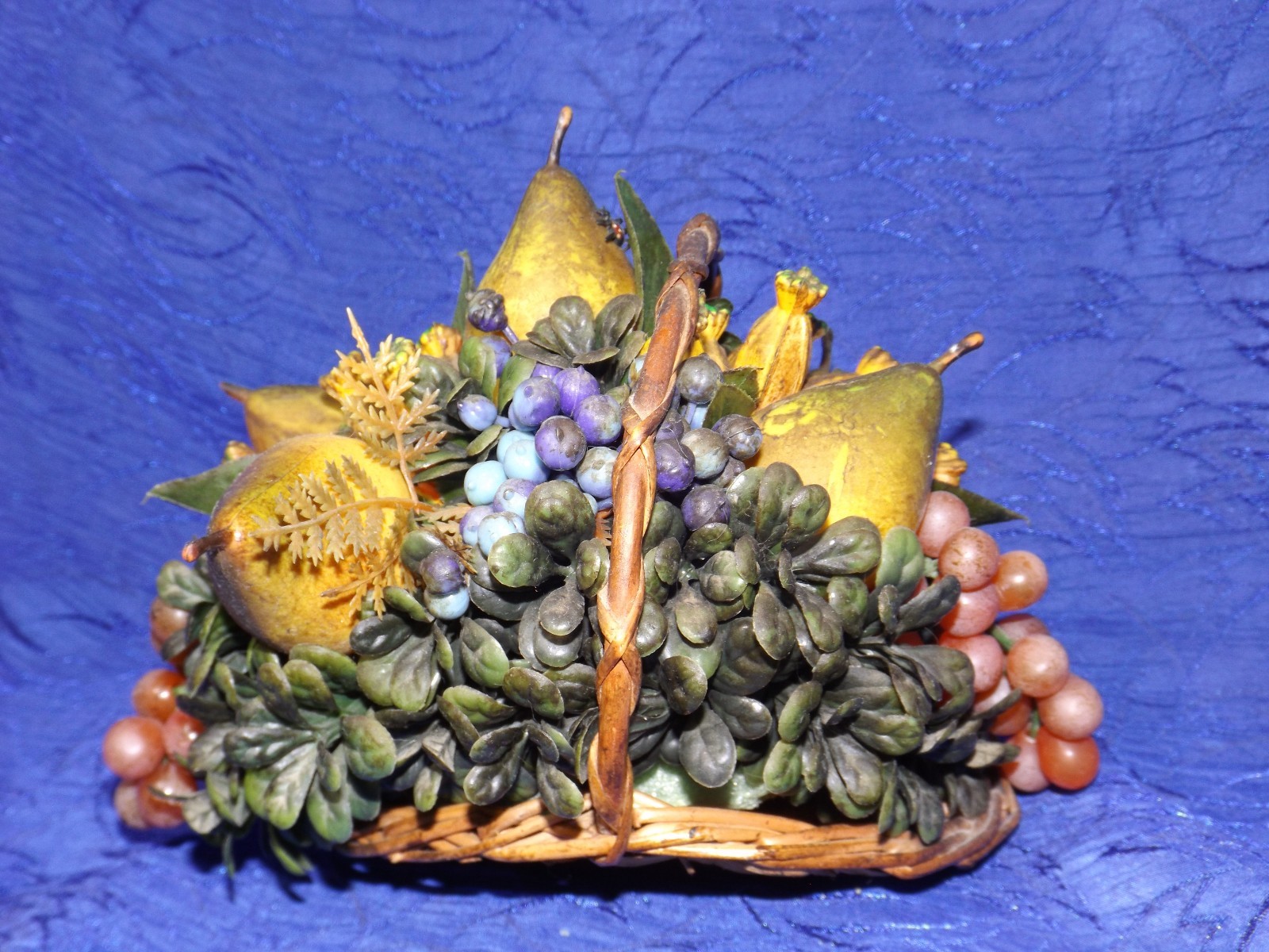 Small Basket Of Faux Fruit