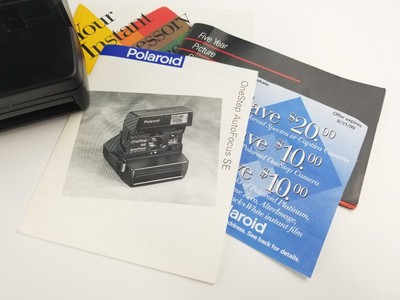 POLAROID ONESTEP AUTO FOCUS SE INSTANT CAMERA w/ Paperwork /TESTED! / MADE IN UK