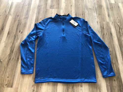 Nike Dri-Fit Men's LS 1/4 Zip Pullover Blue Size M ( 833282