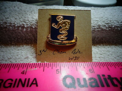 3rd Chemical Brigade W30 Unit Crest, DI, DUI (DRAW#M15.2)