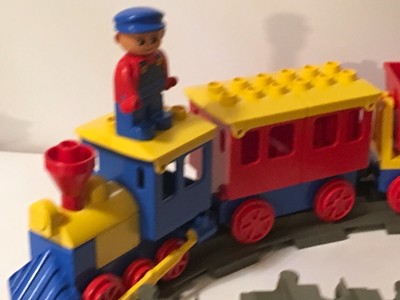 Lego Duplo 2732 Push Along Play Train Station Set 16 Gray Track Vtg 1993