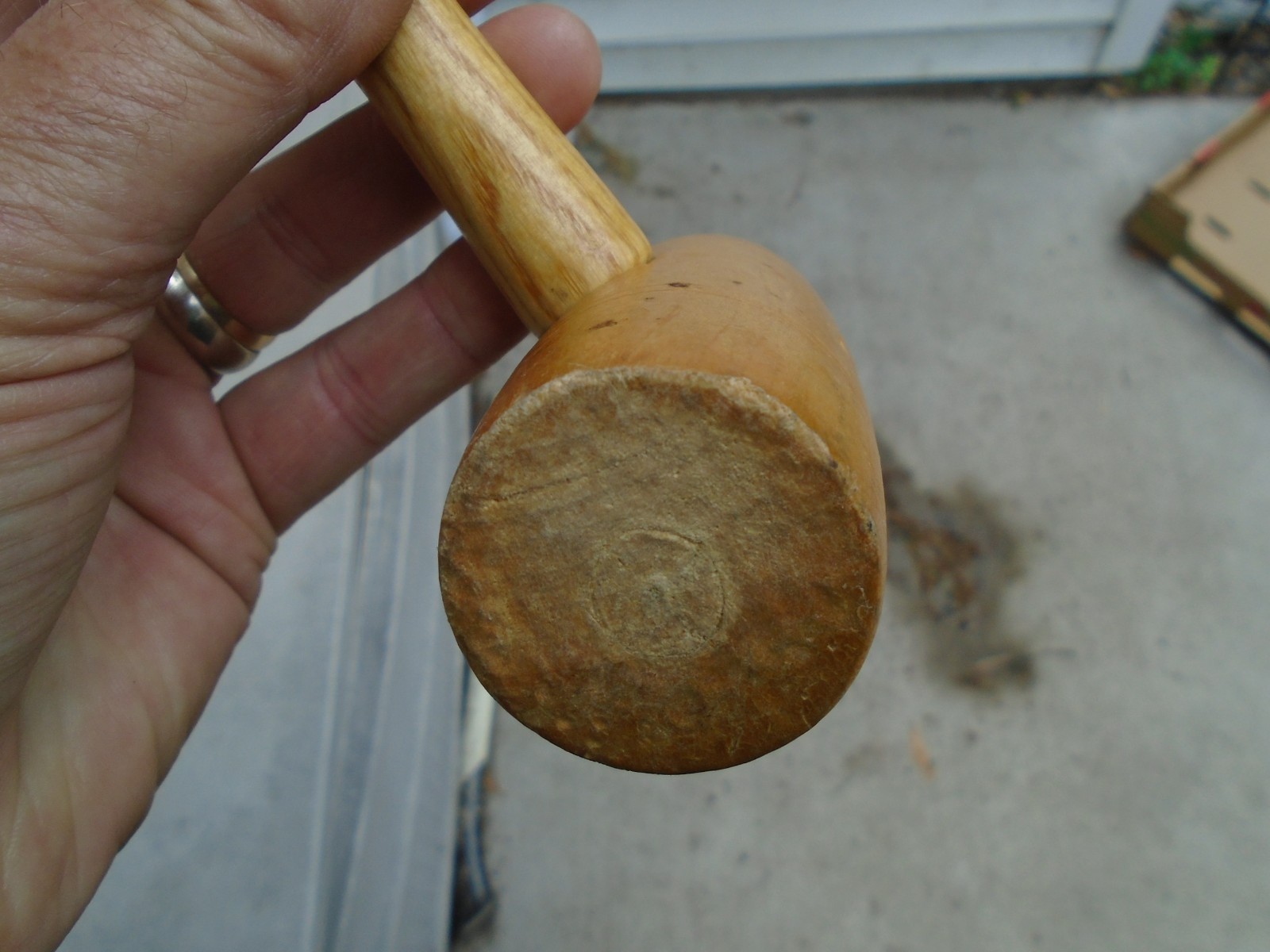 Vintage Wooden Leatherworking Mallet Tool