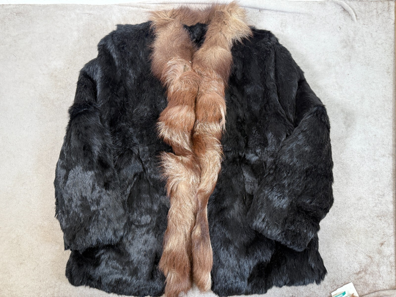 Vintage Women's Dark Brown Dyed Rabbit Fur Coat Size XL | eBay
