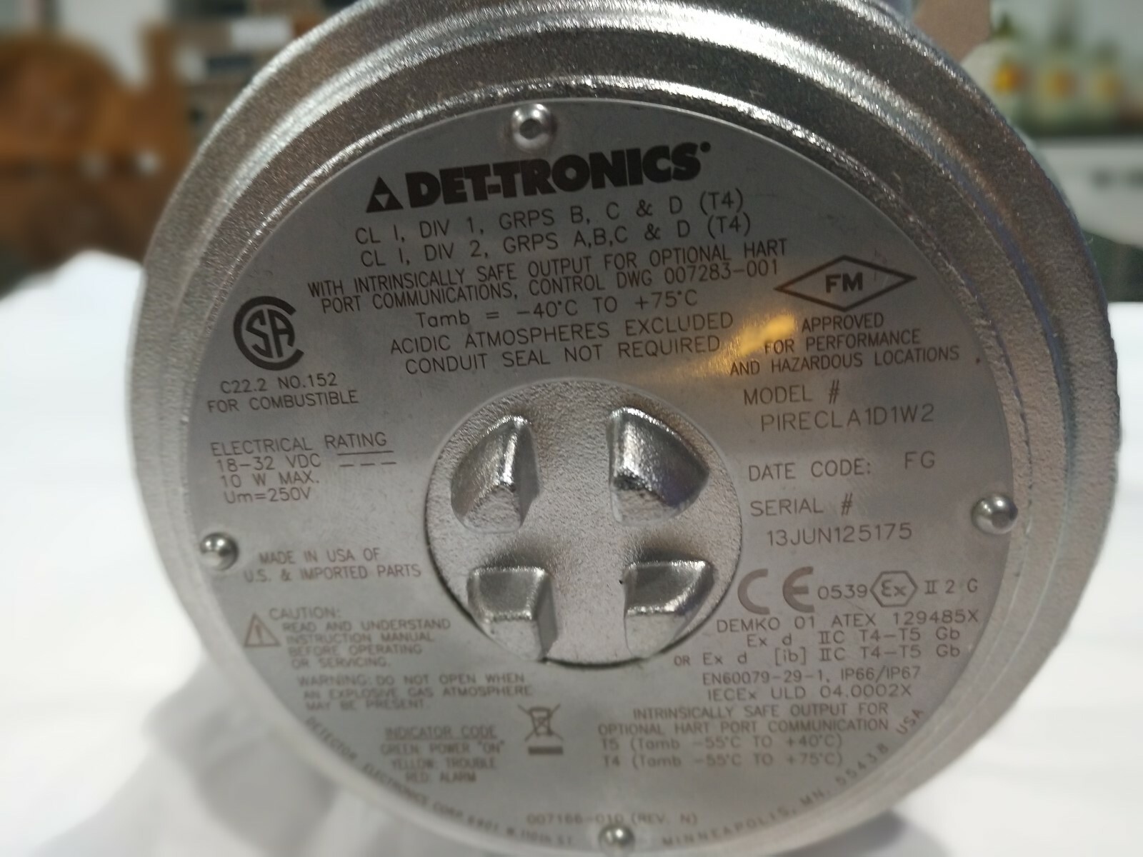 Det-Tronics 010195-041 PIRECLA1D1W2 Methane GAS DETECTOR NEW