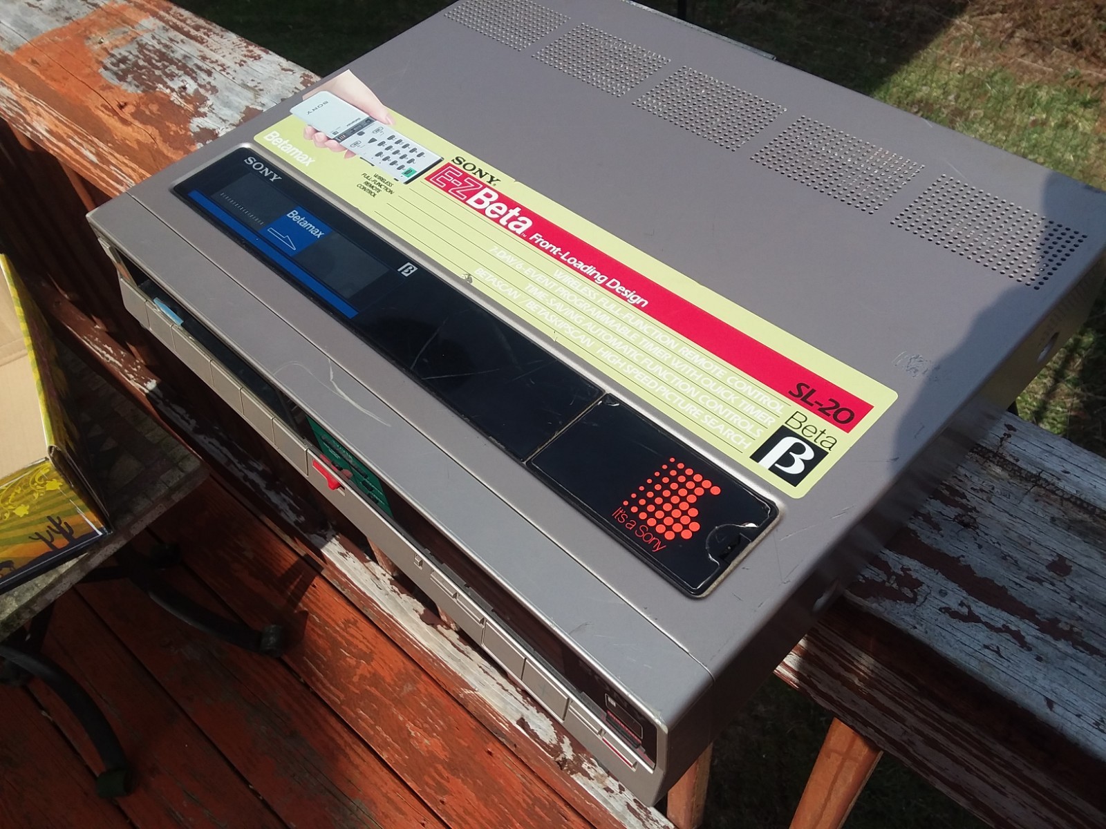 Sony Beta SL-20 Betamax vintage VCR Japan Untested parts or repair only