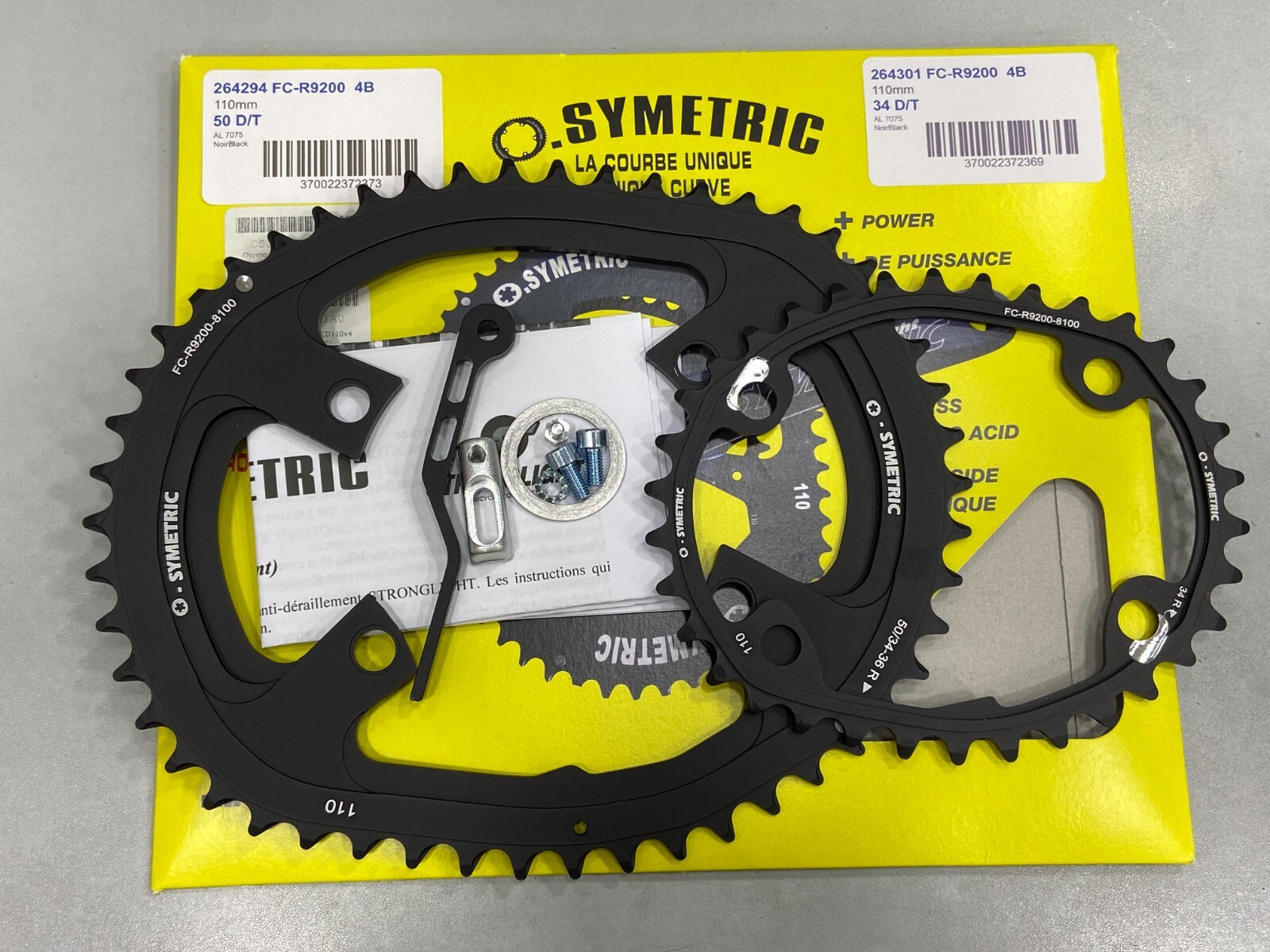 Osymetric Aluminum BCD 110mmx4Bolt Chainring Set - For Osymetric Aluminum BCD 110mmx4Bolt Chainring Set - For