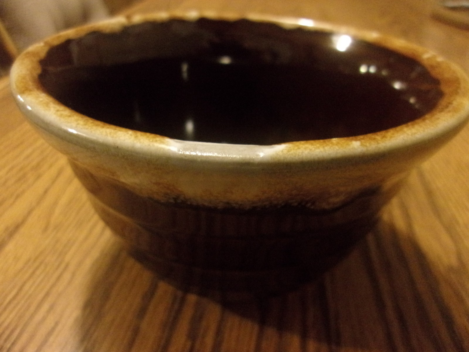 4 VINTAGE MONMOUTH BOWLS MAPLE LEAF BROWN DIP SOUP CEREAL USA