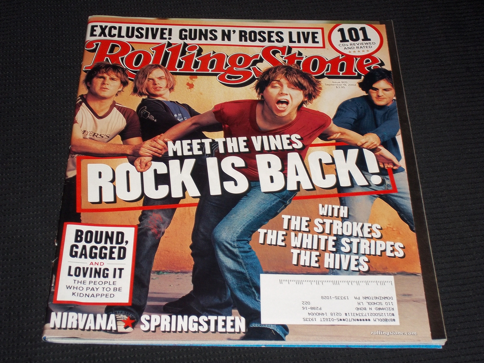 2002 SEPTEMBER 19 ROLLING STONE MAGAZINE - THE VINES NICE