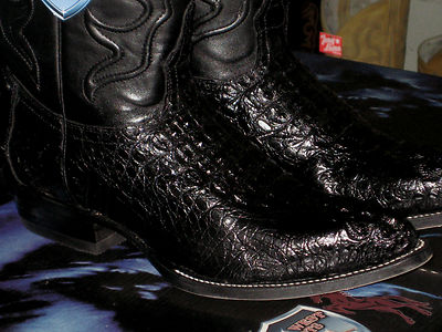 Pre-owned Wild West Boots Wild West Black Genuine Crocodile Hornbak Western Cowboy Boot J-toe (d) 2990205