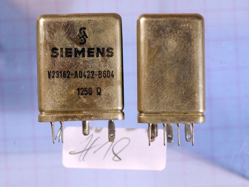 KammrelaisÂ®, V32162-A0422-B604, 24v/1250Î©, Goldkontakte 2xum/36vdc/30vac-0,2a