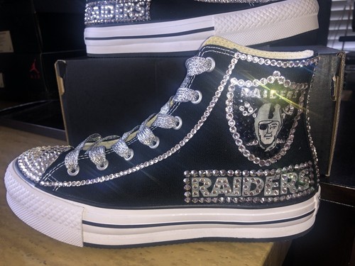 Pre-owned Converse Crystallized Greenbay  Bling-custom-made Any Team Any Sport Sz7-11 In Purple