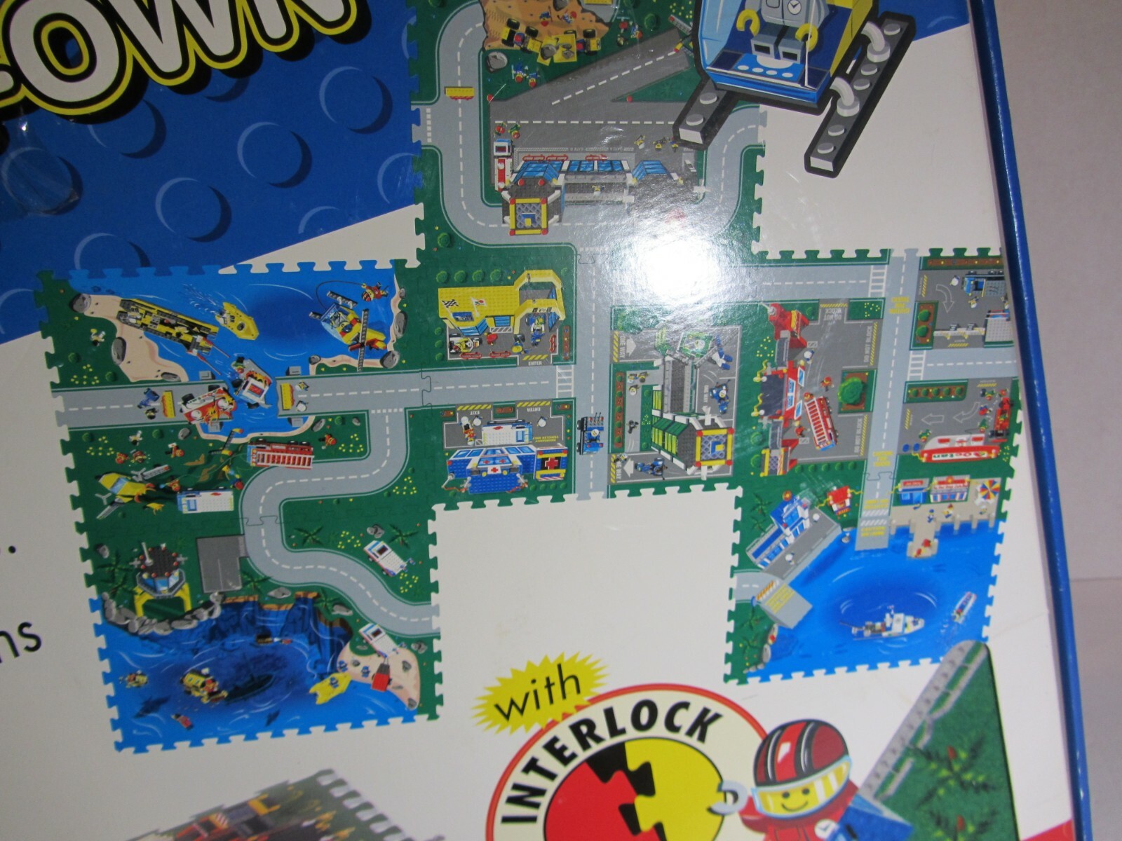 1996 NEW LEGO Build Your Own Playmat HUGE Road Interlocking Foam 6 Play Mats
