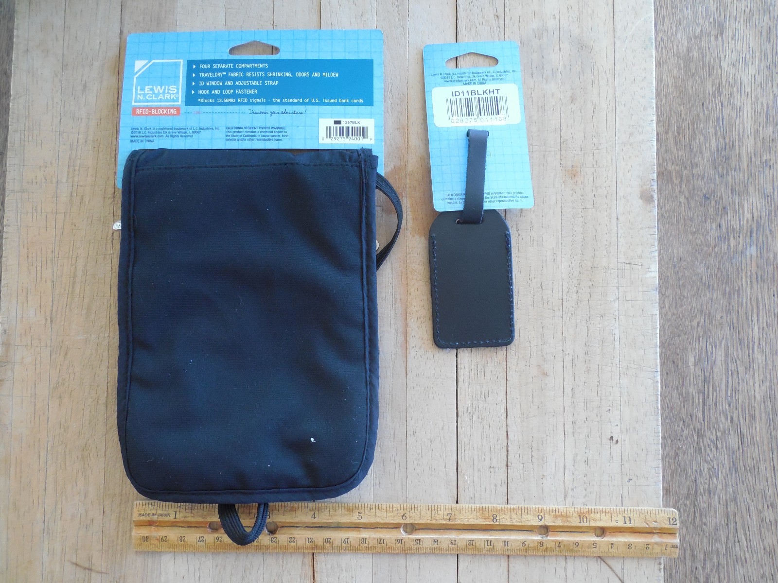 Lot of 2 LEWIS N CLARK Items~RFID Neck Stash & Luggage Tag