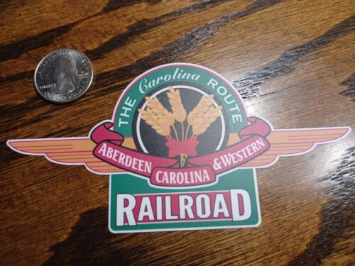 Aberdeen Carolina & Western Railroad laminated die-cut vinyl sticker