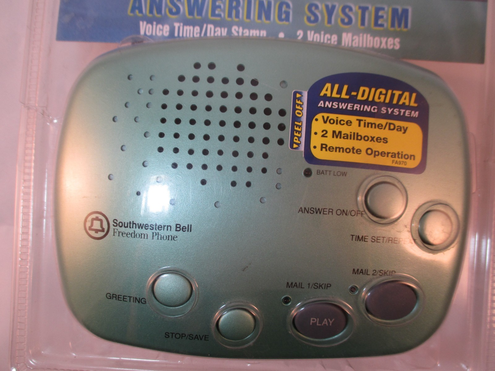 Telephone Answering Machine System Tapeless Digital 2 Phone Voice Activated