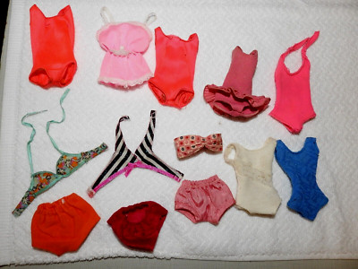 Vintage Original Lot of TEN Barbie Doll Bathing suits/Bikinis 1960s 70s