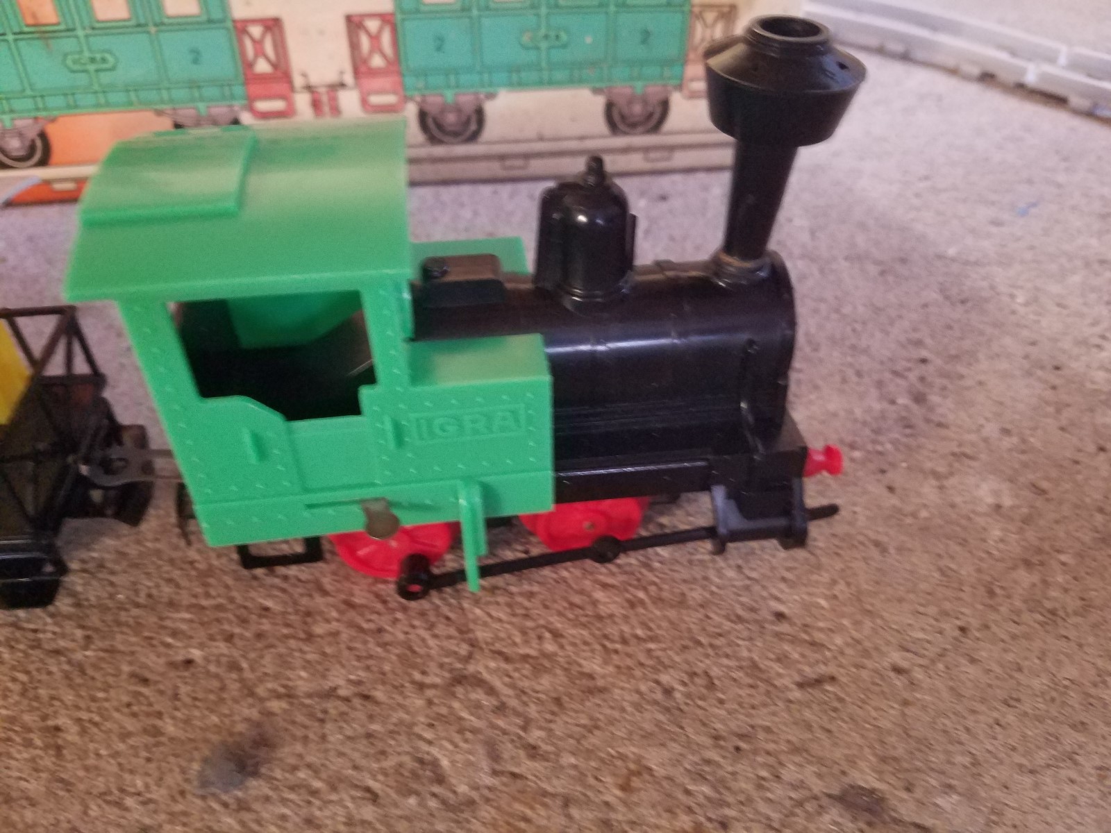 Vintage Lokalka Igra Train Set with Tracks wind up collectible in Original Box