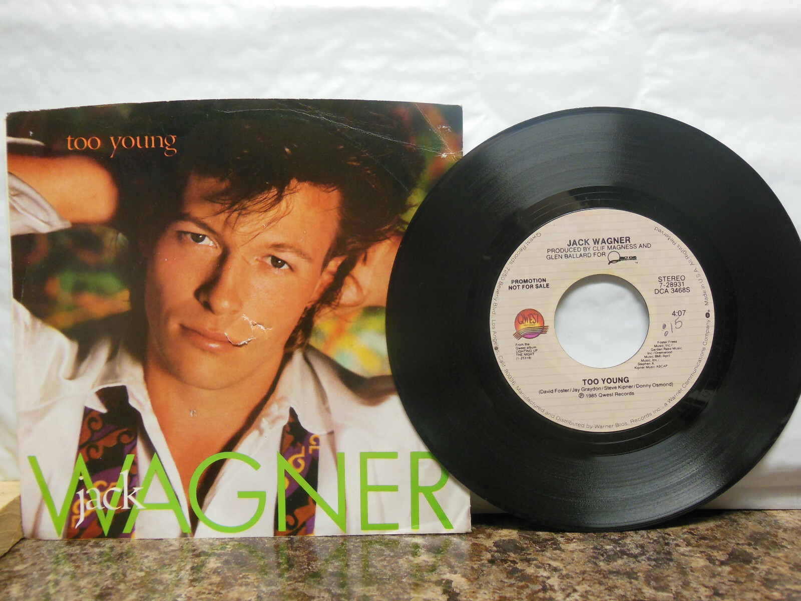 洋楽 GRAP MORE THAN I CAN HANDLE O.T.A. Promo! Jack Wagner: Too Young / Same, 45 RPM VG (S8) | eBay