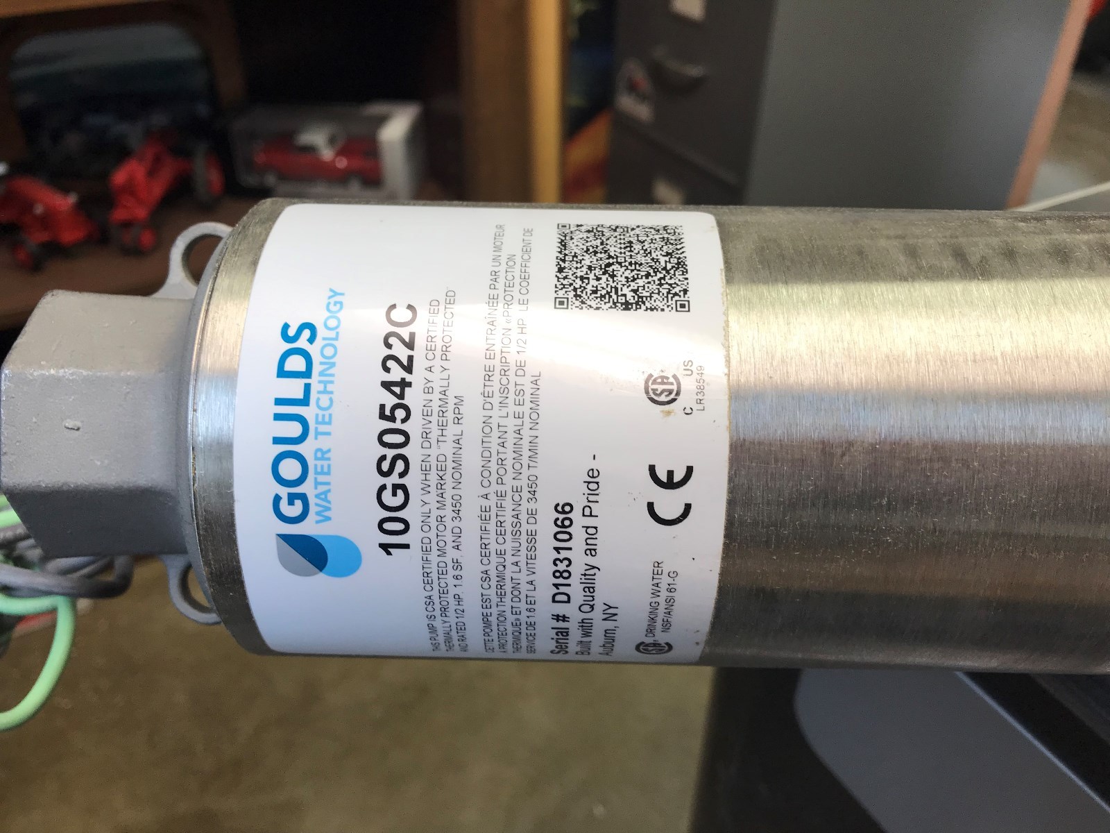 Goulds 10GS05422C 1/2HP 1/60/230 2W 10STG 4