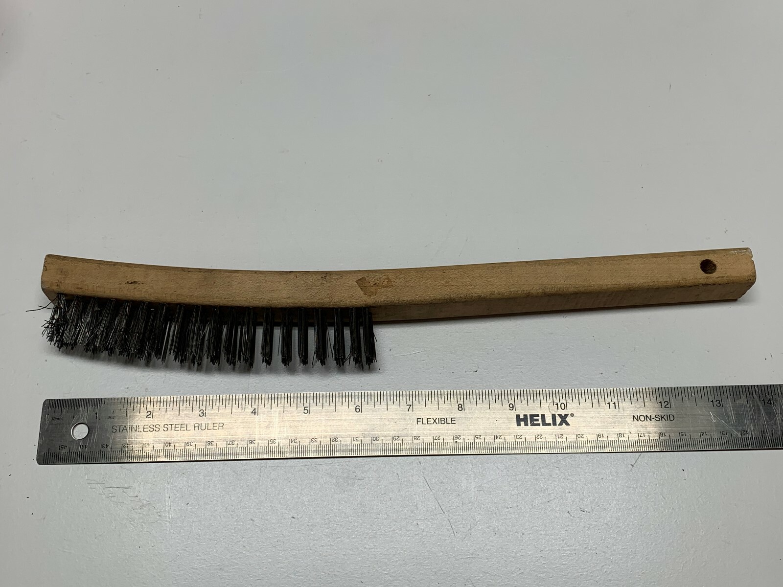 Vintage Wright Bernet No. 1930 Steel Wire Brush 14in Made in USA