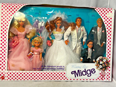 Barbie Wedding Party Midge 6 Doll Gift Set 1990 Mattel No. 9852 NRFB