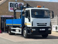 2013 Iveco Eurocargo 180E25S 4X2 DAY CAB 18 TON 17FT2 DROPSIDE CRANE+BRICK GRAB