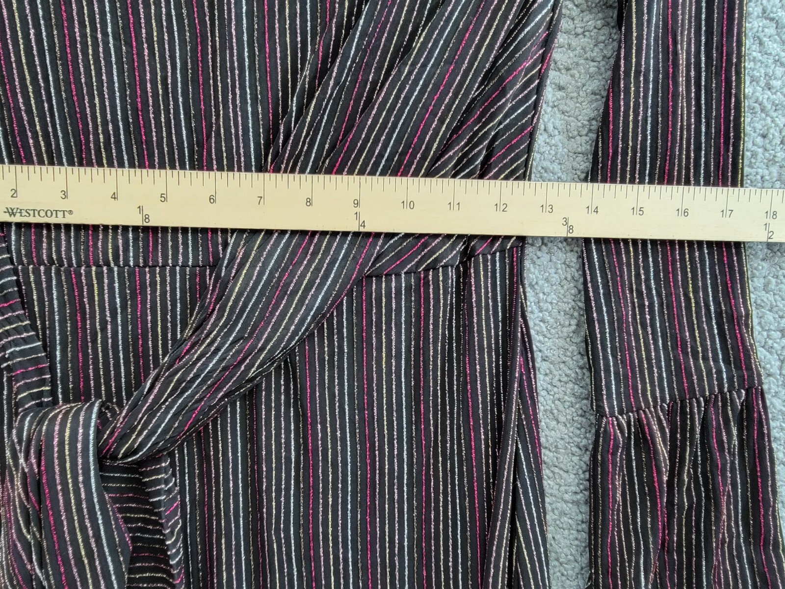 French Connection Paula Keyhole Midi Dress Women's S Blackout Multi Round Neck - Picture 7 of 16