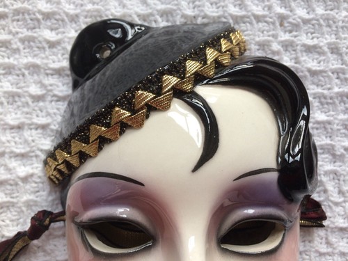 Lot (2) Ceramic Clay Art Masks SF San Francisco USA 919A & 139B NICE!