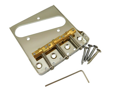 Nickel Telecaster Bridge w/ Cut-Down Sides & Wilkinson Compensated Saddles Tele