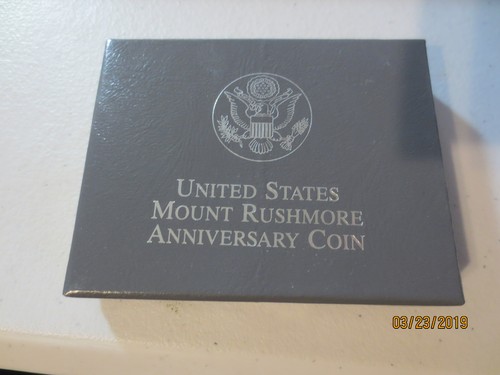 1991 D MOUNT RUSHMORE ANNIVERSARY PROOF CLAD HALF DOLLAR