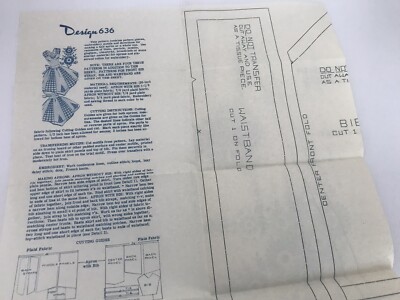 1958 L.A. TIMES - MAIL ORDER APRON & TRANSFER PATTERN UNCUT Design 636