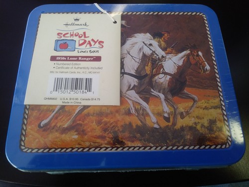 Lone Ranger (Hallmark School Days,1998) Ltd. Ed. Metal Tin Lunchbox, New, Sealed