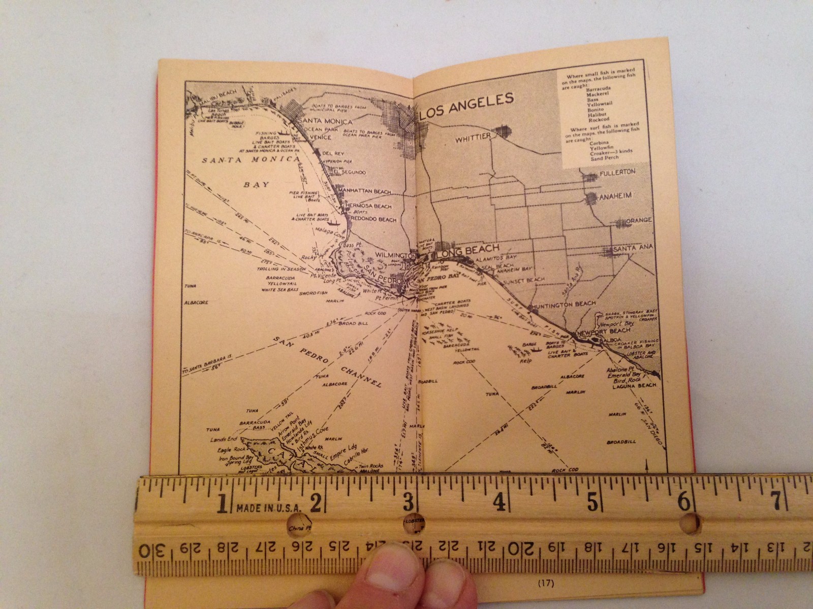 Vintage 1955 Sportsman's Guide and Tide Table Fishing Maps from California